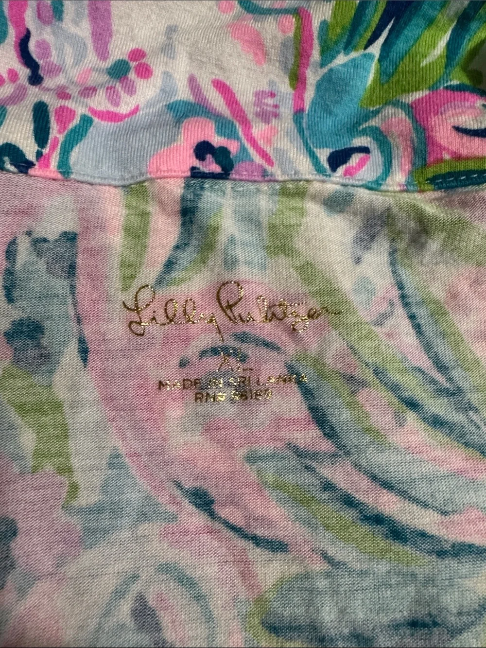 Lilly Pulitzer womens Long-Sleeve pajama top - Pink & Green